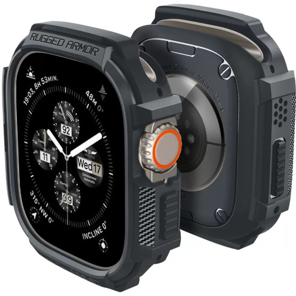 Spigen Apple Watch Ultra 49Mm | Apple Watch Ultra 2 49Mm*Etui Rugged Armor Apple Watch Ultra 1 / 2 (49 Mm) Dark Grey Case Szary