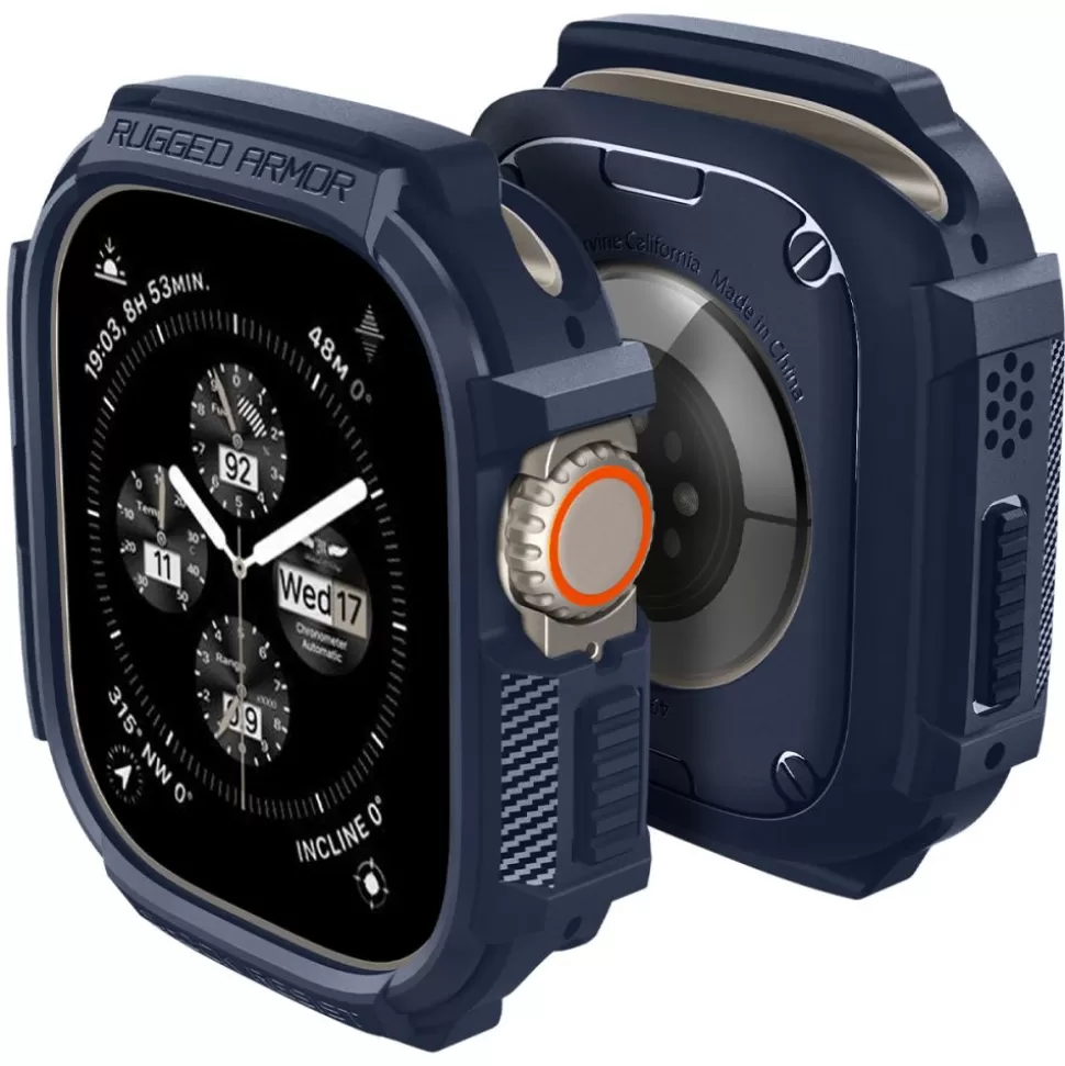 Spigen Apple Watch Ultra 49Mm | Apple Watch Ultra 2 49Mm*Etui Rugged Armor Apple Watch Ultra 1 / 2 (49 Mm) Navy Blue Niebieski