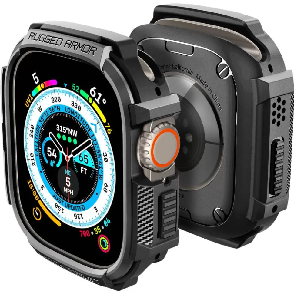 Spigen Apple Watch Ultra 49Mm | Apple Watch Ultra 2 49Mm*Etui Rugged Armor Apple Watch Ultra 49mm Ultra 2 Czarne