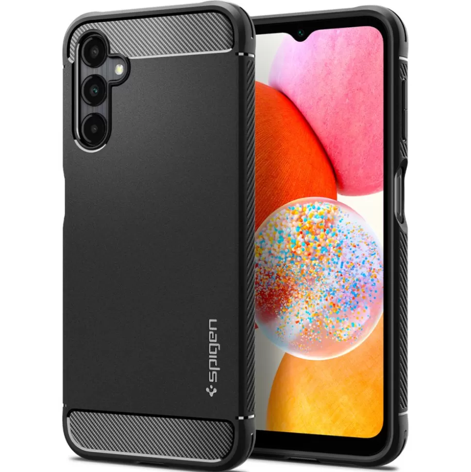 Spigen Galaxy A14 | Galaxy A14 Lte*Etui Rugged Armor Galaxy A14 4G / Lte Matte Black
