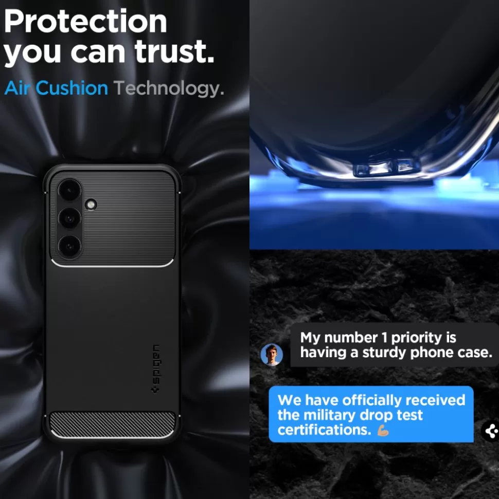 Spigen Galaxy S23 Fe*Etui Rugged Armor Galaxy S23 FE Matte Black Case