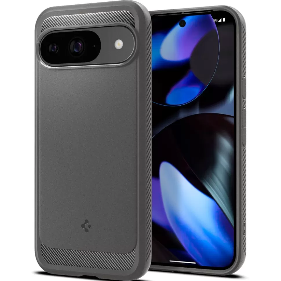 Spigen Pixel 9 | Pixel 9 Pro*Etui RUGGED ARMOR GOOGLE PIXEL 9 / 9 PRO MARBLE GREY Szary
