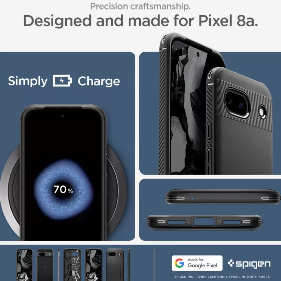Spigen Pixel 8A*Etui Rugged Armor Google Pixel 8a Matte Black