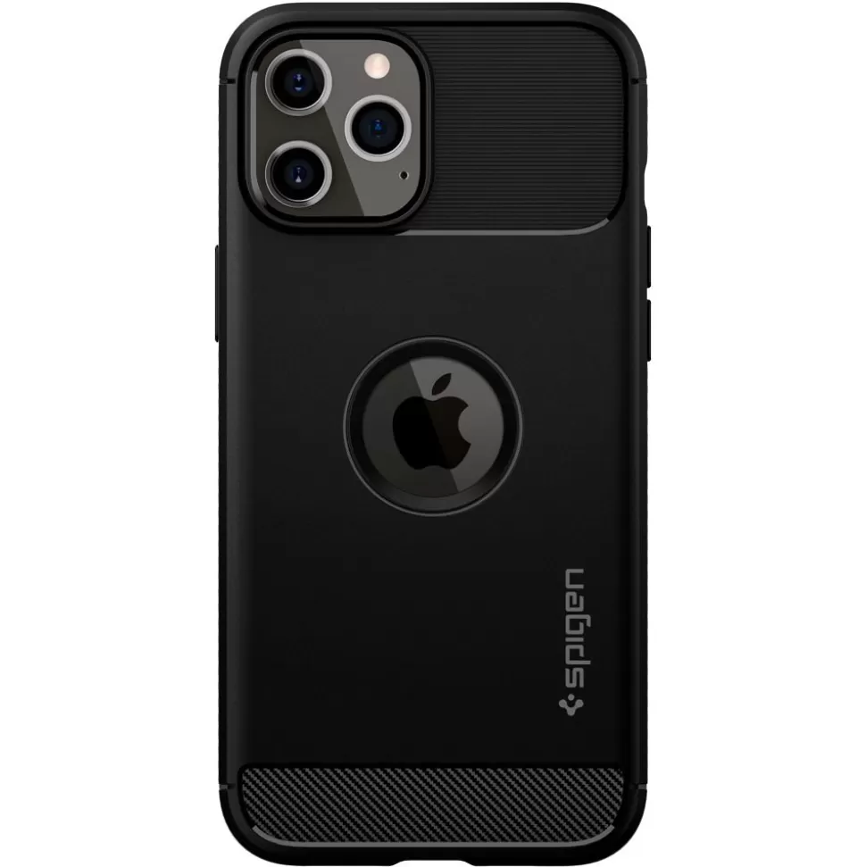 Spigen Iphone 12 | Iphone 12 Pro*Etui Rugged Armor iPhone 12 12 Pro Matte Black Czarne Case
