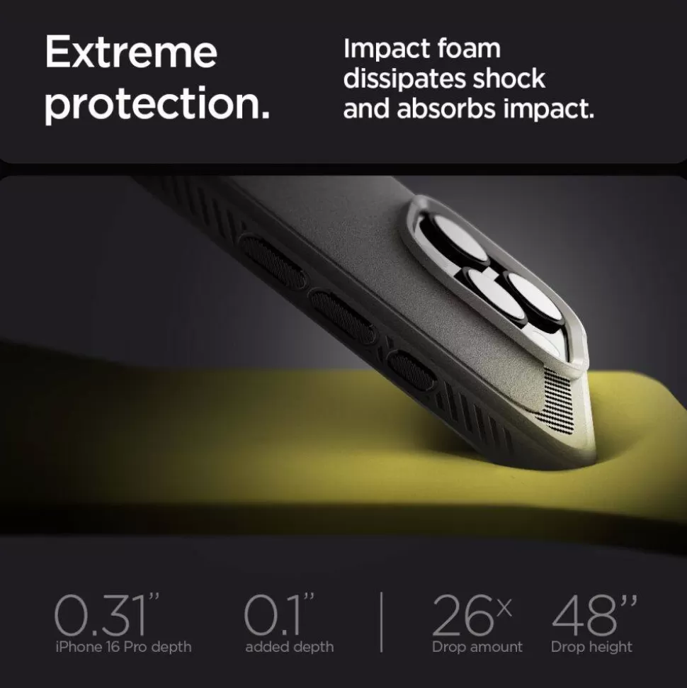 Spigen Iphone 16 Pro | Iphone 16 Pro*ETUI RUGGED ARMOR MAG MAGSAFE IPHONE 16 PRO GREY