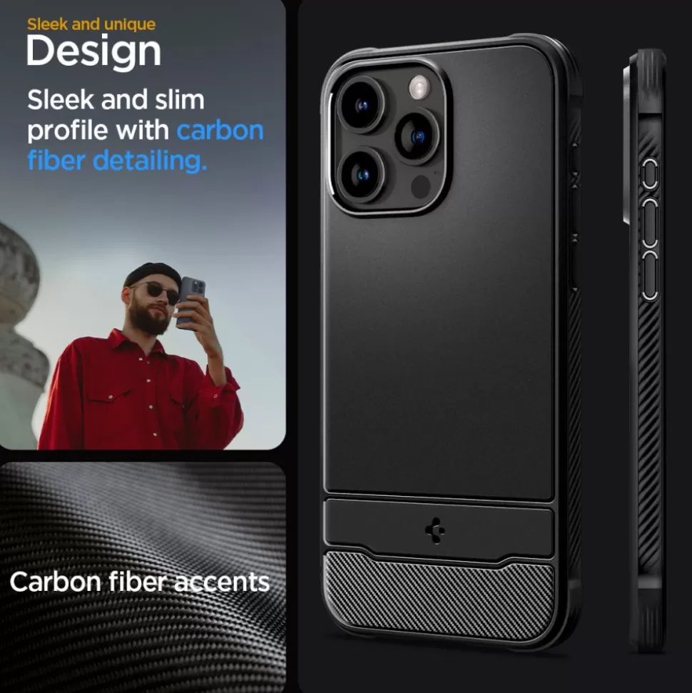 Spigen Iphone 15 Pro Max | Iphone 15 Pro Max*Etui Rugged Armor Mag Magsafe iPhone 15 Pro Max Matte Black Czarny Case