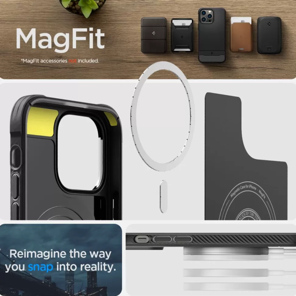 Spigen Iphone 14 Pro Max | Iphone 14 Pro Max*Etui Rugged Armor Mag Magsafe iPhone 14 Pro Max Matte Black Czarny Case