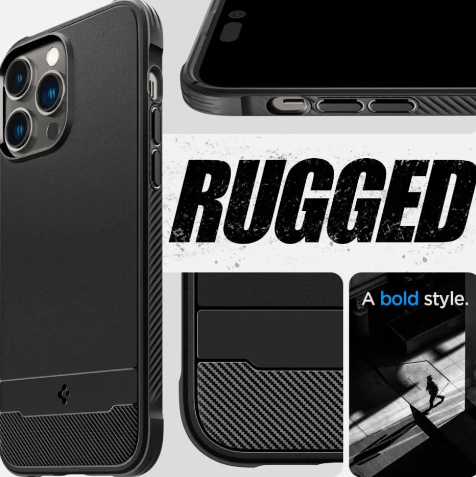 Spigen Iphone 14 Pro Max | Iphone 14 Pro Max*Etui Rugged Armor Mag Magsafe iPhone 14 Pro Max Matte Black Czarny Case