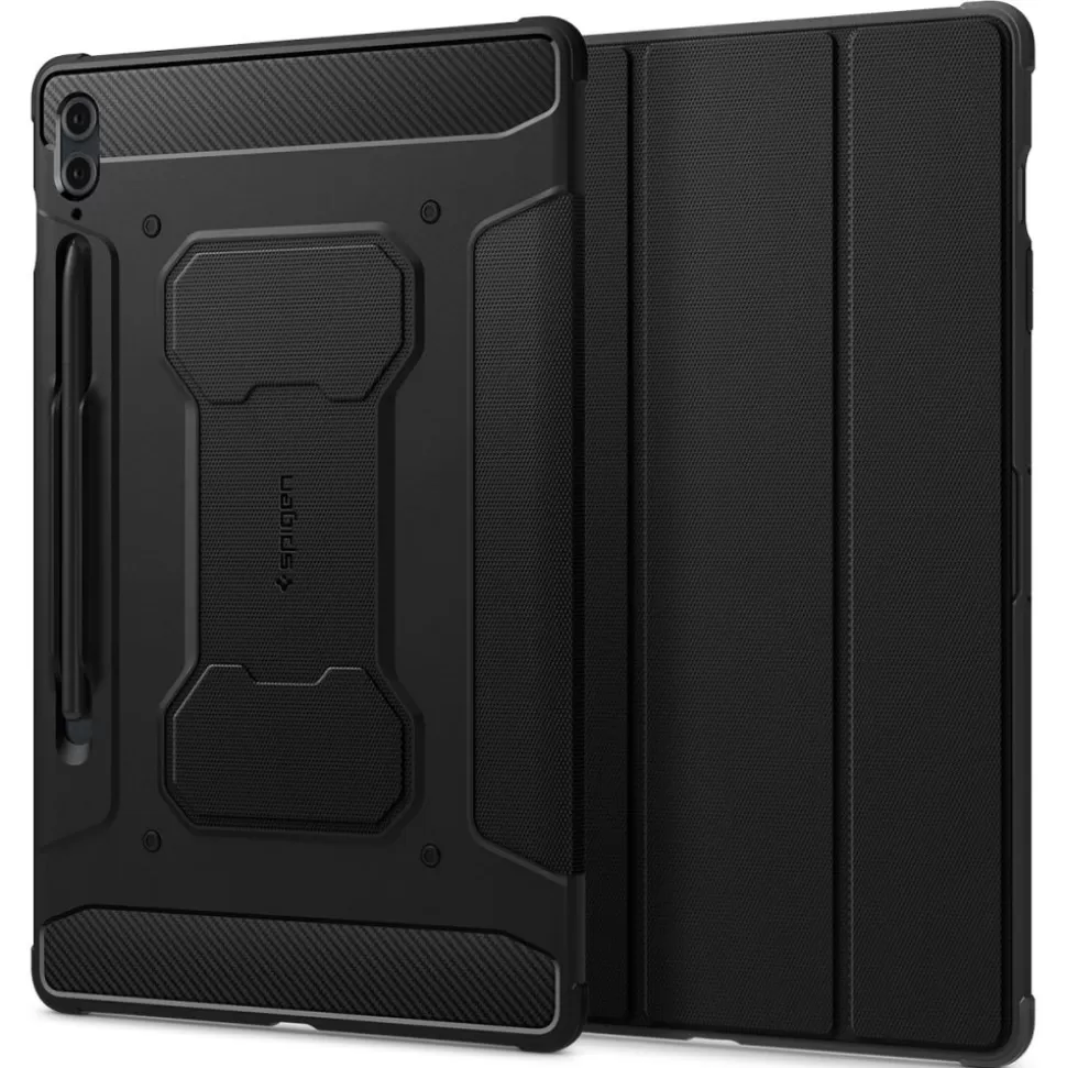 Spigen Galaxy Tab S9 Fe+ Plus*Etui Rugged Armor ”pro” Galaxy Tab S9 Fe Plus 12.4 X610 / X616b Black Case