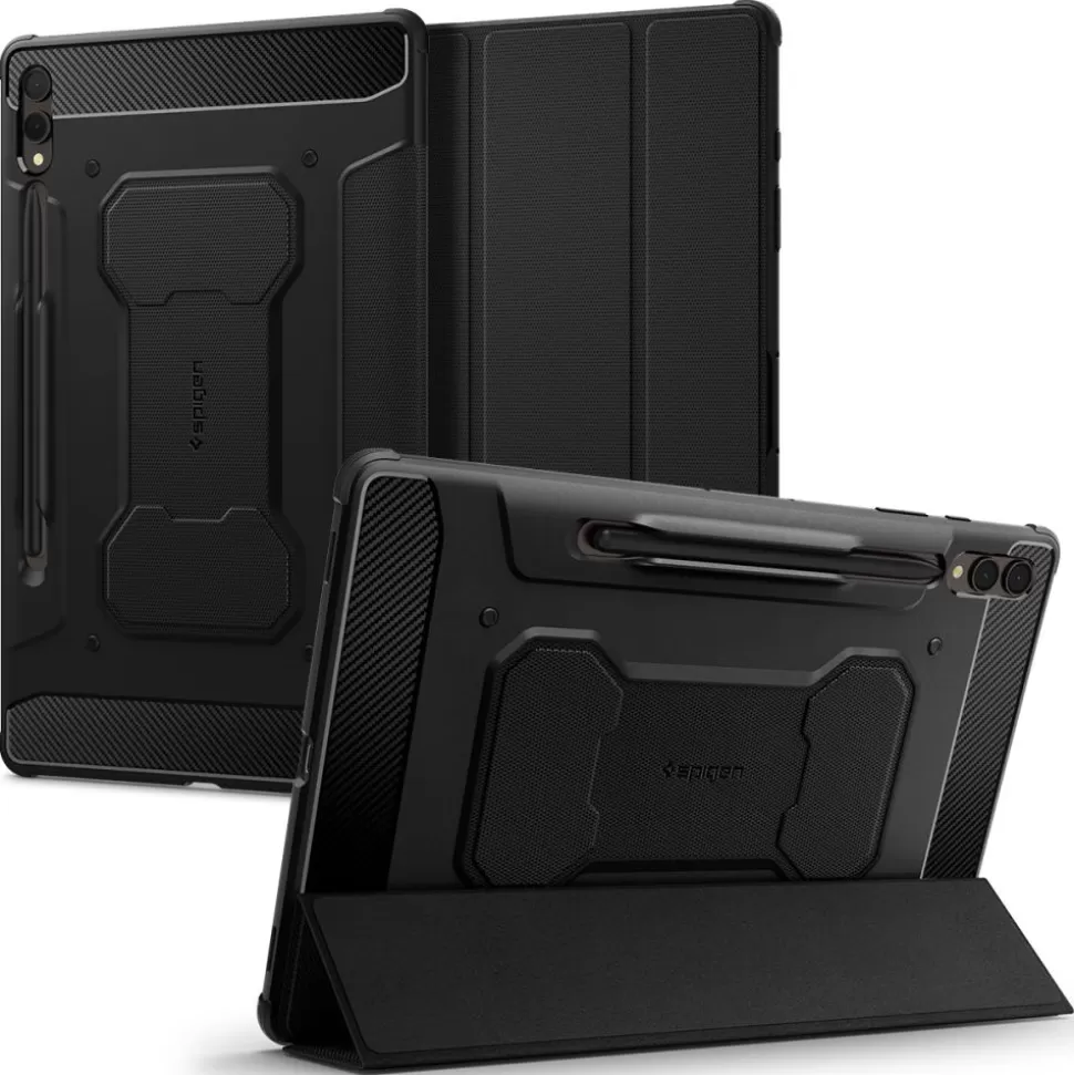 Spigen Galaxy Tab S9 Plus*Etui Rugged Armor ”pro” Galaxy Tab S9+ Plus 12.4 X810 / X816B Black Case