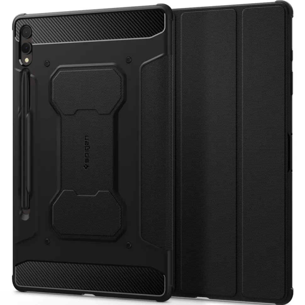 Spigen Galaxy Tab S9 Plus*Etui Rugged Armor ”pro” Galaxy Tab S9+ Plus 12.4 X810 / X816B Black Case