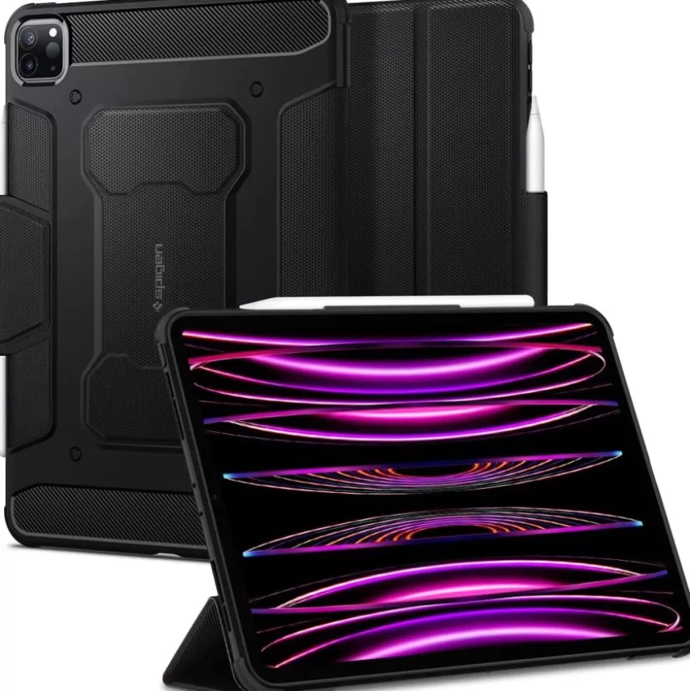 Spigen Ipad Pro 4 12.9 2020 | Ipad Pro 5 12.9 2021*Etui Rugged Armor Pro iPad Pro 4/5/6 12.9 2020/2021/2022 Black Case