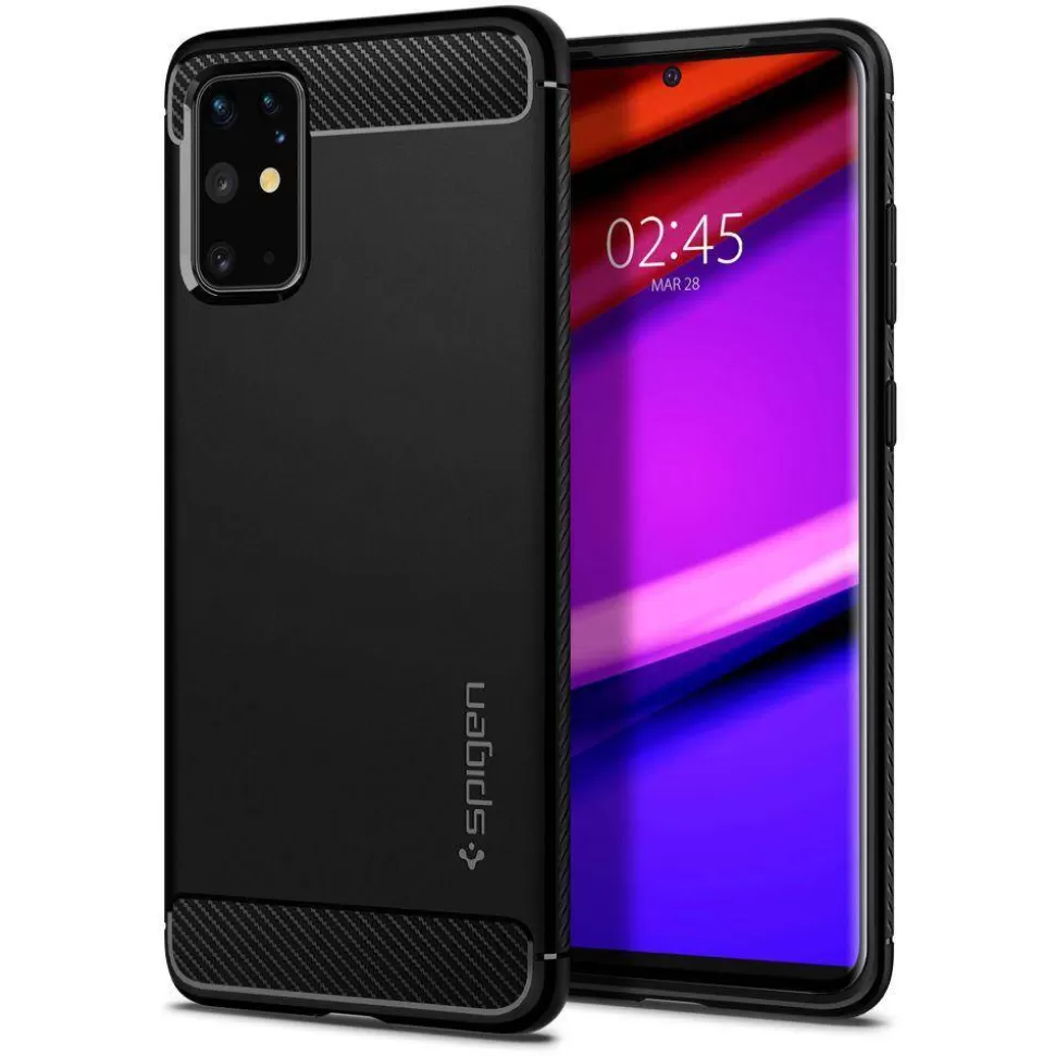 Spigen Galaxy S20+ Plus*Etui Rugged Armor Samsung Galaxy S20 Plus Matte Black Czarne Case