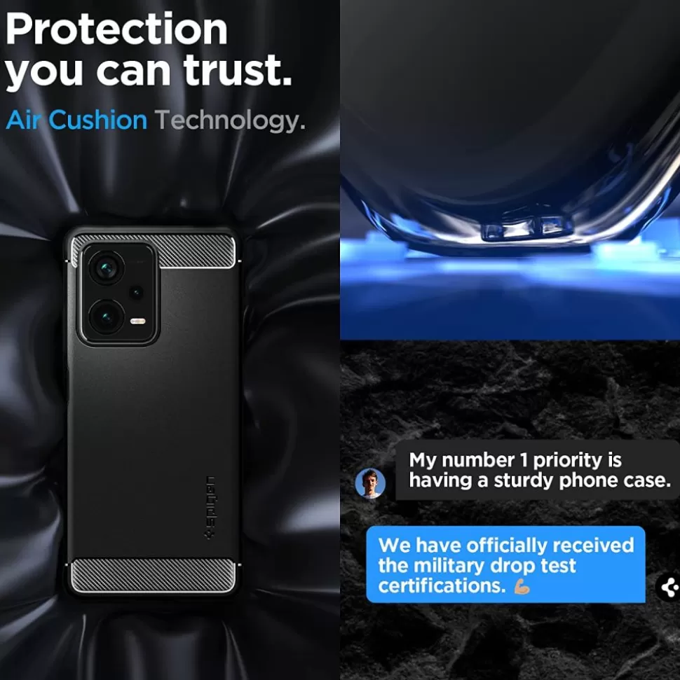 Spigen Redmi Note 12 Pro Plus 5G*Etui Rugged Armor Xiaomi Redmi Note 12 Pro+ Plus 5G Matte Black