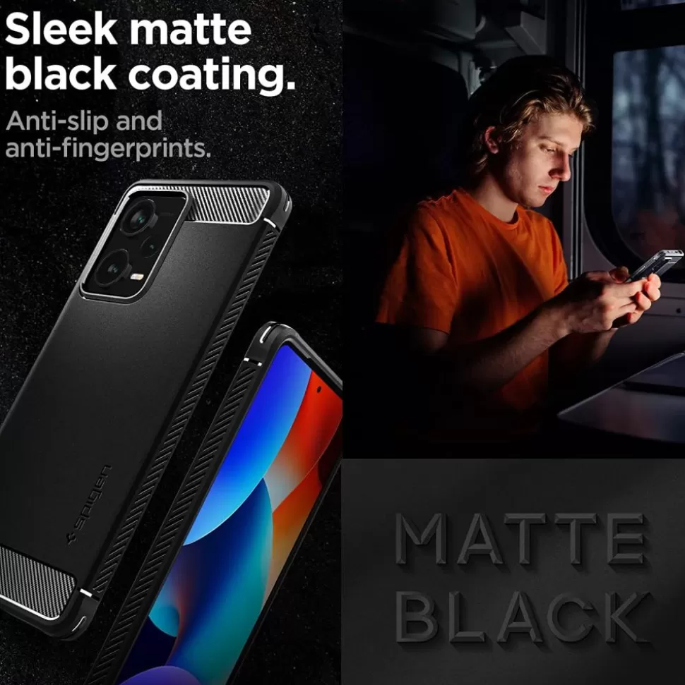 Spigen Redmi Note 12 Pro Plus 5G*Etui Rugged Armor Xiaomi Redmi Note 12 Pro+ Plus 5G Matte Black