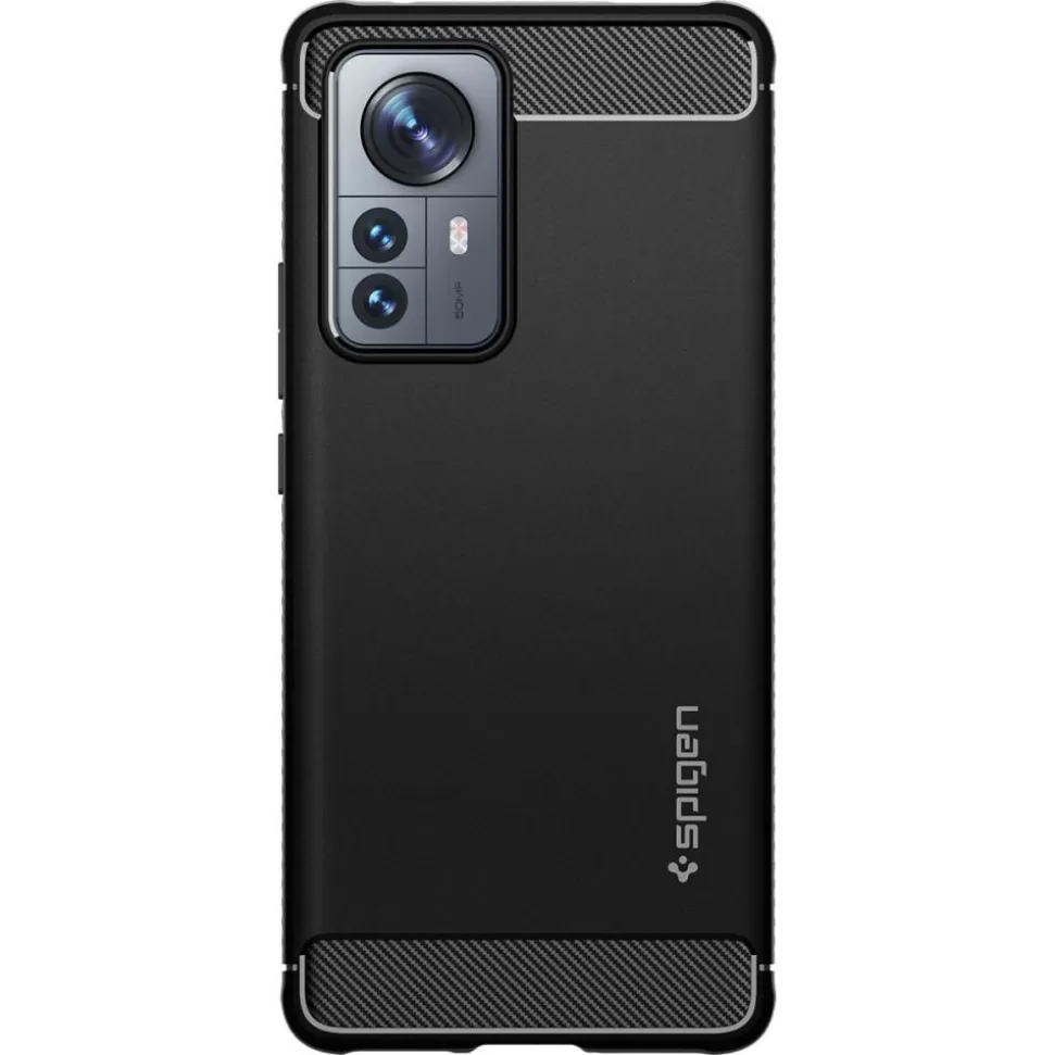 Spigen 12T | 12T Pro*Etui Rugged Armor Xiaomi 12t / 12t Pro Matte Black Czarny Case