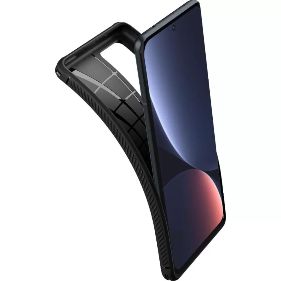 Spigen 12T | 12T Pro*Etui Rugged Armor Xiaomi 12t / 12t Pro Matte Black Czarny Case