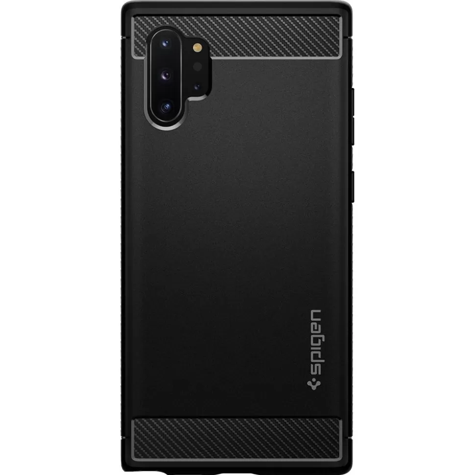 Spigen Galaxy Note 10 Plus*Etui Samsung Galaxy Note 10 Plus Rugged Armor Black Czarne Case