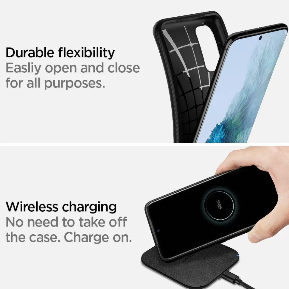Spigen Galaxy S20*Etui Samsung Galaxy S20 Liquid Air Matte Black Czarne Case