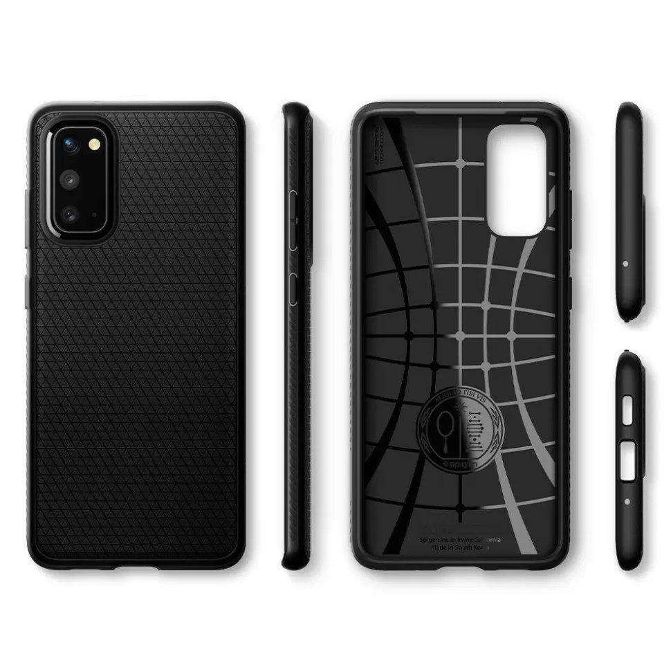 Spigen Galaxy S20*Etui Samsung Galaxy S20 Liquid Air Matte Black Czarne Case