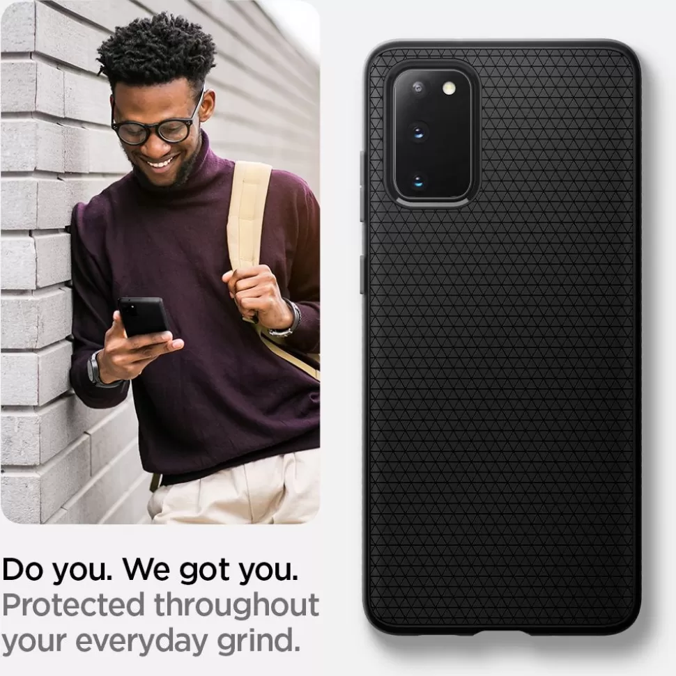 Spigen Galaxy S20+ Plus*Etui Samsung Galaxy S20 Plus Liquid Air Matte Black Czarne Case