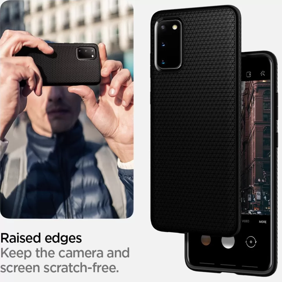 Spigen Galaxy S20+ Plus*Etui Samsung Galaxy S20 Plus Liquid Air Matte Black Czarne Case