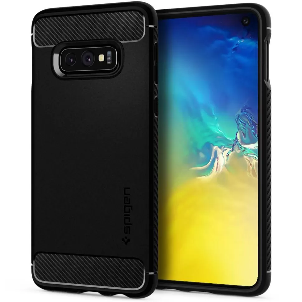 Spigen Galaxy S10E*Etui Samsung Galaxy S10e Rugged Armor Black Case