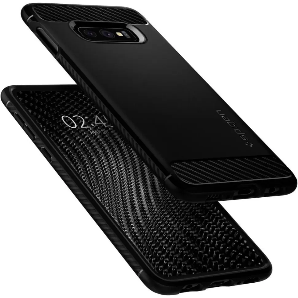 Spigen Galaxy S10E*Etui Samsung Galaxy S10e Rugged Armor Black Case