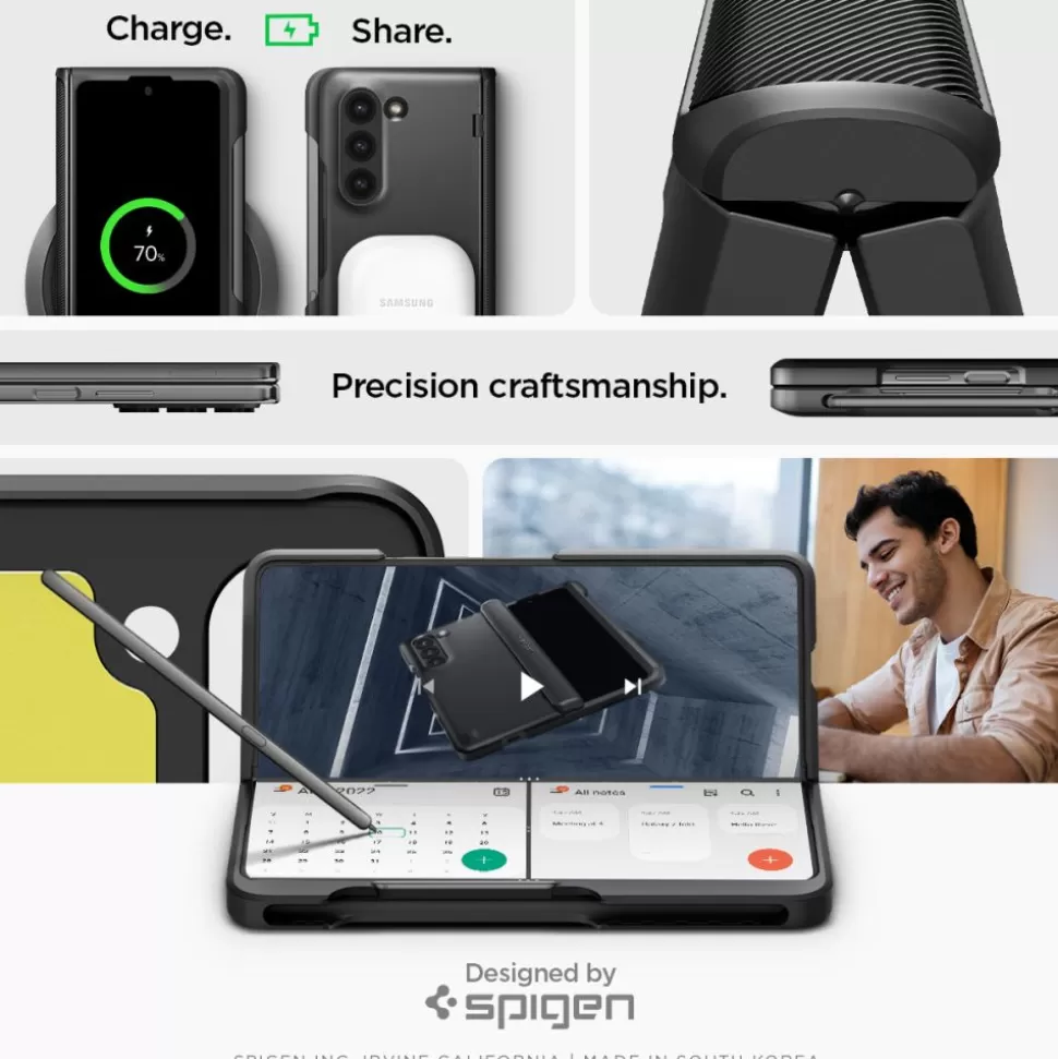 Spigen Galaxy Z Fold 5*Etui Slim Armor Pro Pen Galaxy Z Fold 5 Black Case