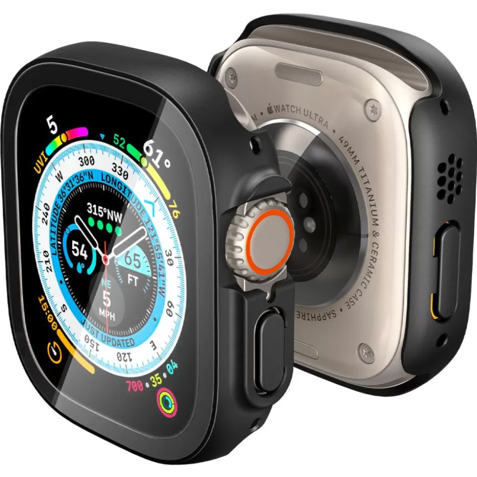 Spigen Apple Watch Ultra 49Mm | Apple Watch Ultra 2 49Mm*Etui Thin Fit 360 Apple Watch Ultra 49mm Ultra 2 Czarne
