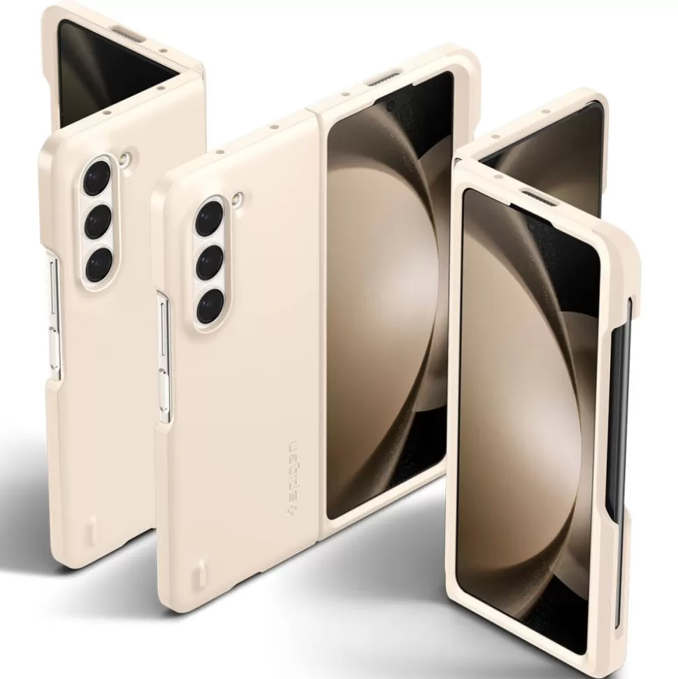 Spigen Galaxy Z Fold 5*Etui Thin Fit Pen Galaxy Z Fold 5 Pearled Ivory Case Beżowy