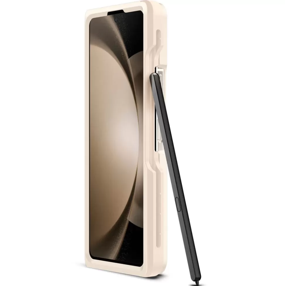 Spigen Galaxy Z Fold 5*Etui Thin Fit Pen Galaxy Z Fold 5 Pearled Ivory Case Beżowy