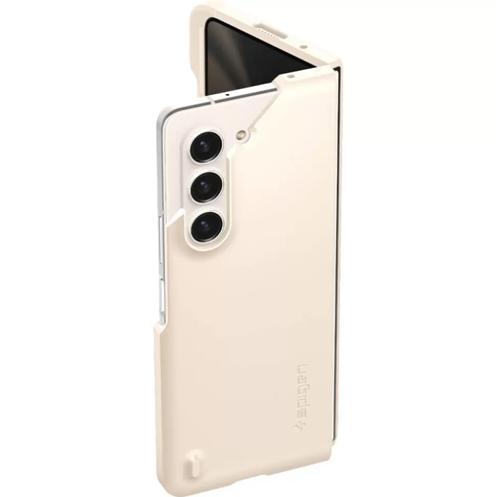 Spigen Galaxy Z Fold 5*Etui Thin Fit Pen Galaxy Z Fold 5 Pearled Ivory Case Beżowy