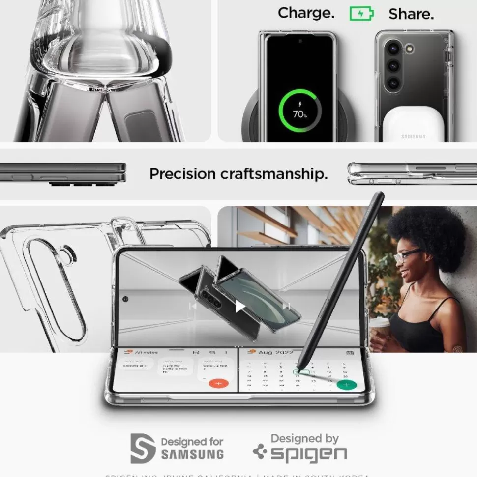 Spigen Galaxy Z Fold 5*Etui Thin Fit ”pro” Galaxy Z Fold 5 Crystal Clear