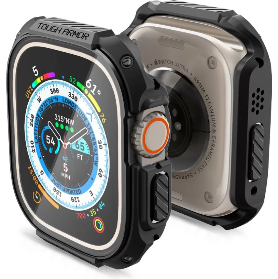 Spigen Apple Watch Ultra 49Mm | Apple Watch Ultra 2 49Mm*Etui Tough Armor Apple Watch Ultra 49mm Ultra 2 Czarne