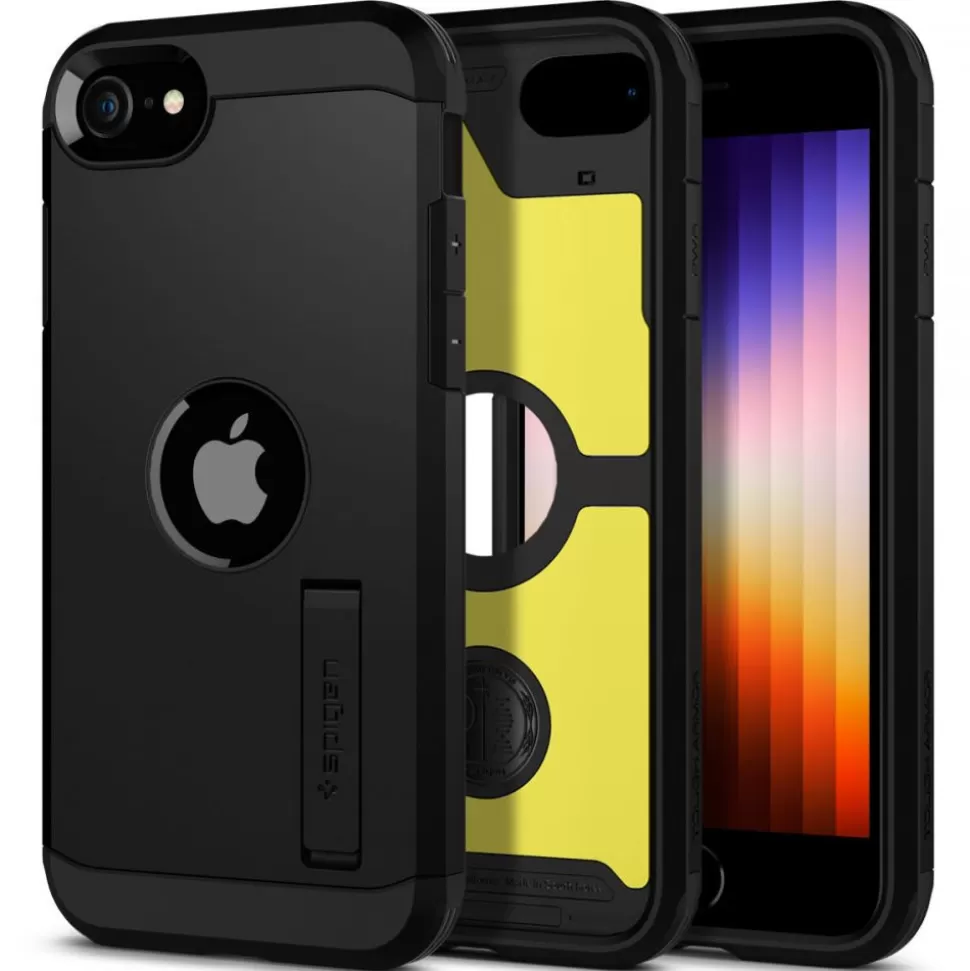 Spigen Iphone 7 | Iphone 8*Etui Tough Armor iPhone SE 2022 2020 Black Czarne Case Czarny