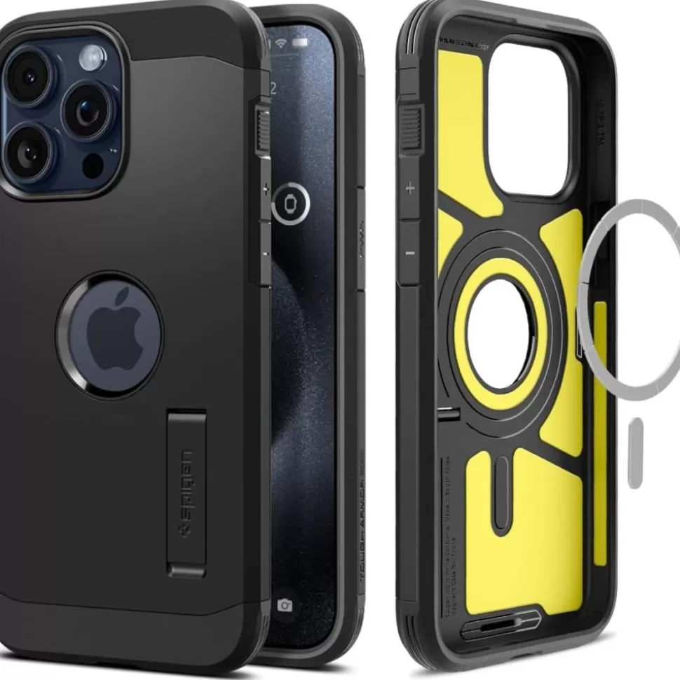 Spigen Iphone 15 Pro | Iphone 15 Pro*Etui Tough Armor Mag Magsafe iPhone 15 Pro Black Case Czarny