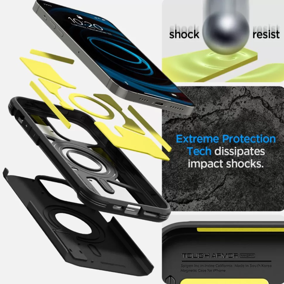 Spigen Iphone 14 Pro Max | Iphone 14 Pro Max*Etui Tough Armor Mag Magsafe iPhone 14 Pro Max Black Case Czarny