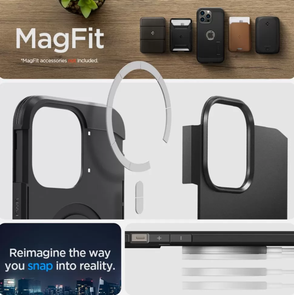 Spigen Iphone 14 Pro Max | Iphone 14 Pro Max*Etui Tough Armor Mag Magsafe iPhone 14 Pro Max Black Case Czarny