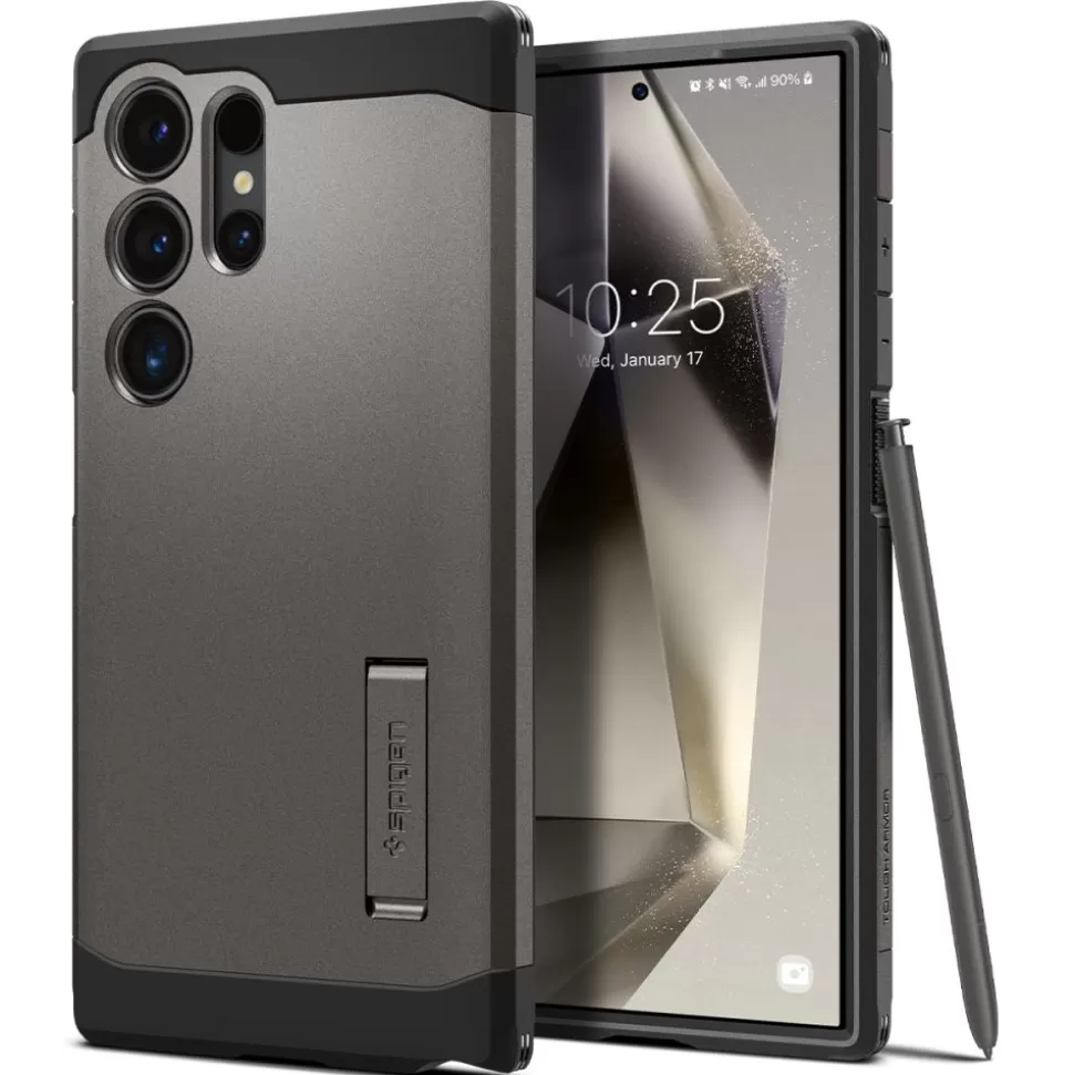 Spigen Galaxy S24 Ultra*Etui Tough Armor Samsung Galaxy S24 Ultra Gunmetal Case Szary