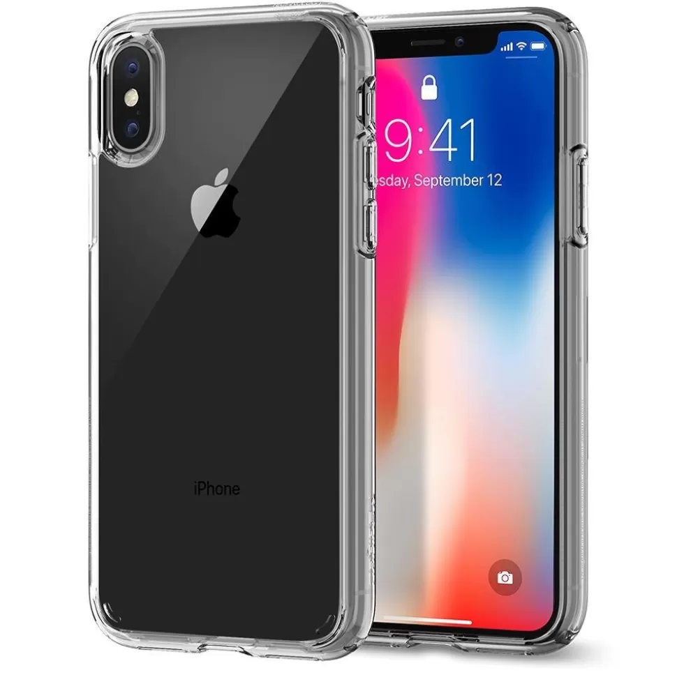 Spigen Iphone X | Iphone Xs*Etui Ultra Hybrid Apple iPhone X Xs Przezroczyste Clear Przezroczysty + Szkło Case