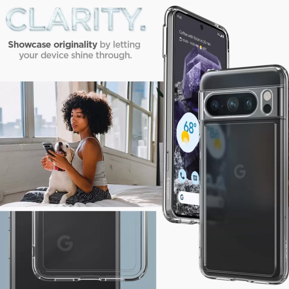 Spigen Pixel 8 Pro*Etui Ultra Hybrid Google Pixel 8 Pro Crystal Clear Case Przezroczysty