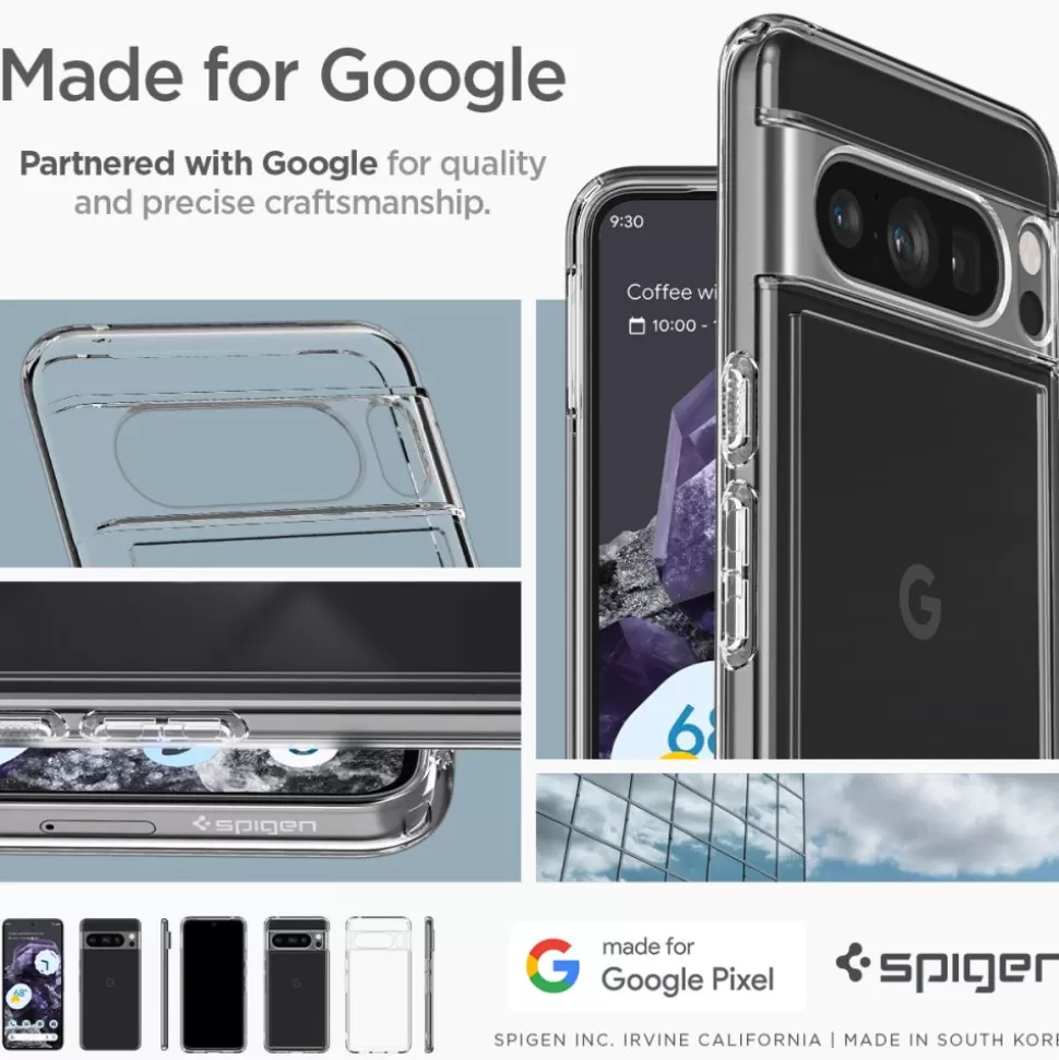 Spigen Pixel 8 Pro*Etui Ultra Hybrid Google Pixel 8 Pro Crystal Clear Case Przezroczysty