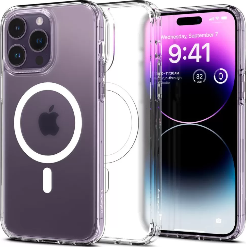 Spigen Iphone 14 Pro | Iphone 14 Pro*Etui Ultra Hybrid MAG Magsafe iPhone 14 PRO FROST CLEAR Przezroczysty / Matowy
