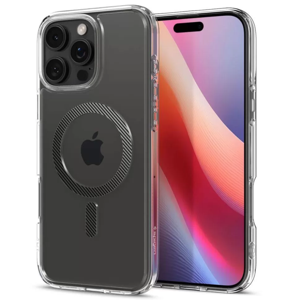 Spigen Iphone 16 Pro Max | Iphone 16 Pro Max*ETUI ULTRA HYBRID MAG MAGSAFE IPHONE 16 PRO MAX CARBON FIBER Srebrny
