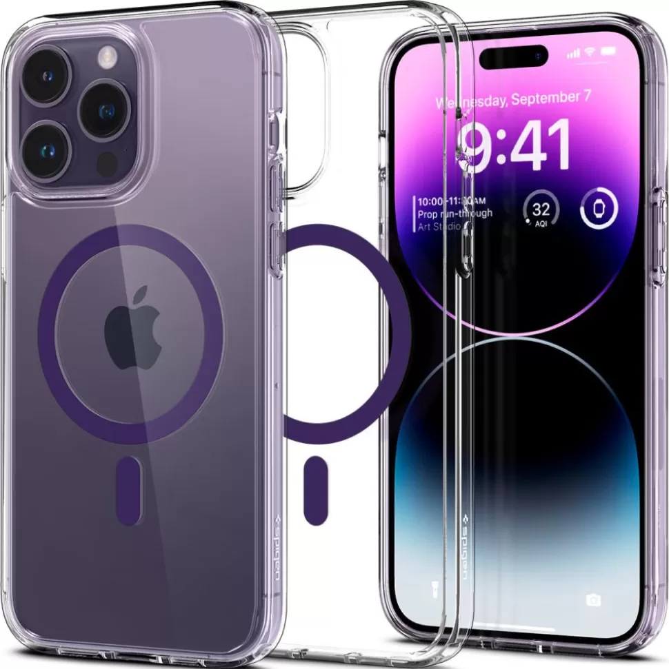 Spigen Iphone 14 Pro Max | Iphone 14 Pro Max*Etui Ultra Hybrid Mag Magsafe iPhone 14 Pro Max Deep Purple Case Fioletowy