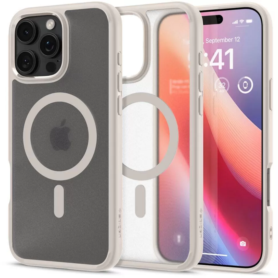 Spigen Iphone 16 Pro Max | Iphone 16 Pro Max*ETUI ULTRA HYBRID MAG MAGSAFE IPHONE 16 PRO MAX FROST NATURAL TITANIUM Beżowy