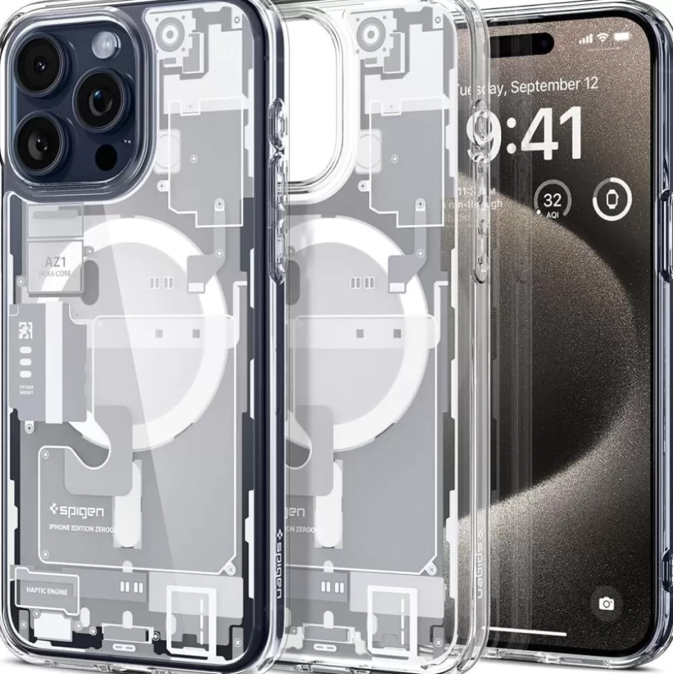 Spigen Iphone 15 Pro | Iphone 15 Pro*Etui Ultra Hybrid Mag Magsafe iPhone 15 Pro Zero One White Case Biały
