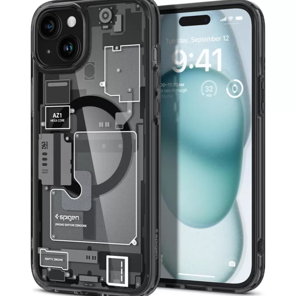 Spigen Iphone 15 | Iphone 15*Etui Ultra Hybrid Mag Magsafe iPhone 15 Zero One Case Czarny