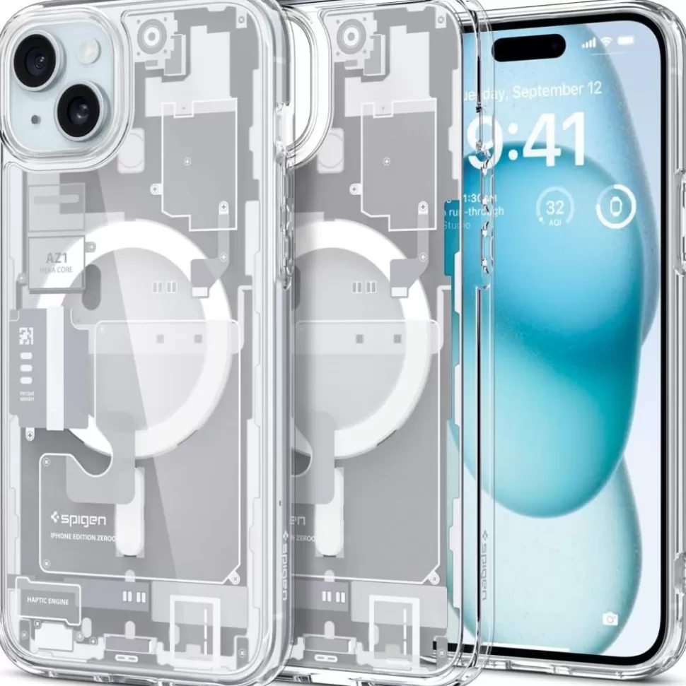 Spigen Iphone 15 | Iphone 15*Etui Ultra Hybrid Mag Magsafe iPhone 15 Zero One White Case Biały